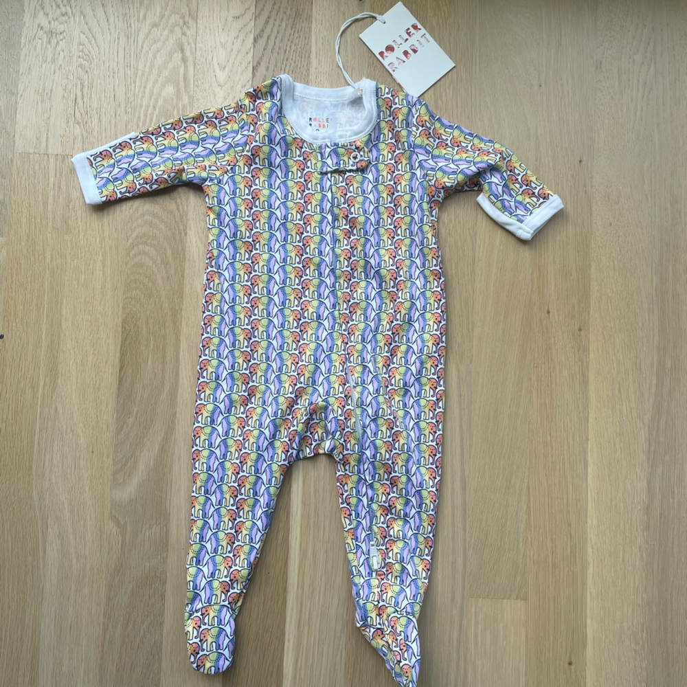 Infant elephant tie-dye zipper